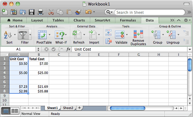 copy different cells in excel for mac